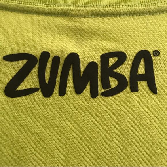 Zumba Neon Green Get Funked Up T-shirt One Size Fits Most - Picture 6 of 7